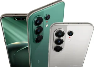 Tecno Camon 50 Ultra design with triple camera setup green and silver colors
